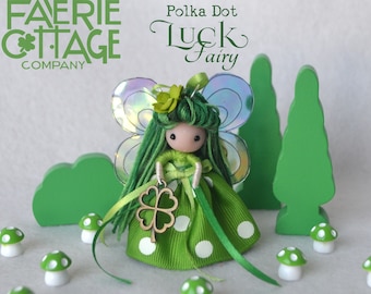 Good Luck Fairy, Pocket faerie doll, St Paddy's day fairy, miniature green fairy, St Patrick's day Fairy, Lucky charm fairy