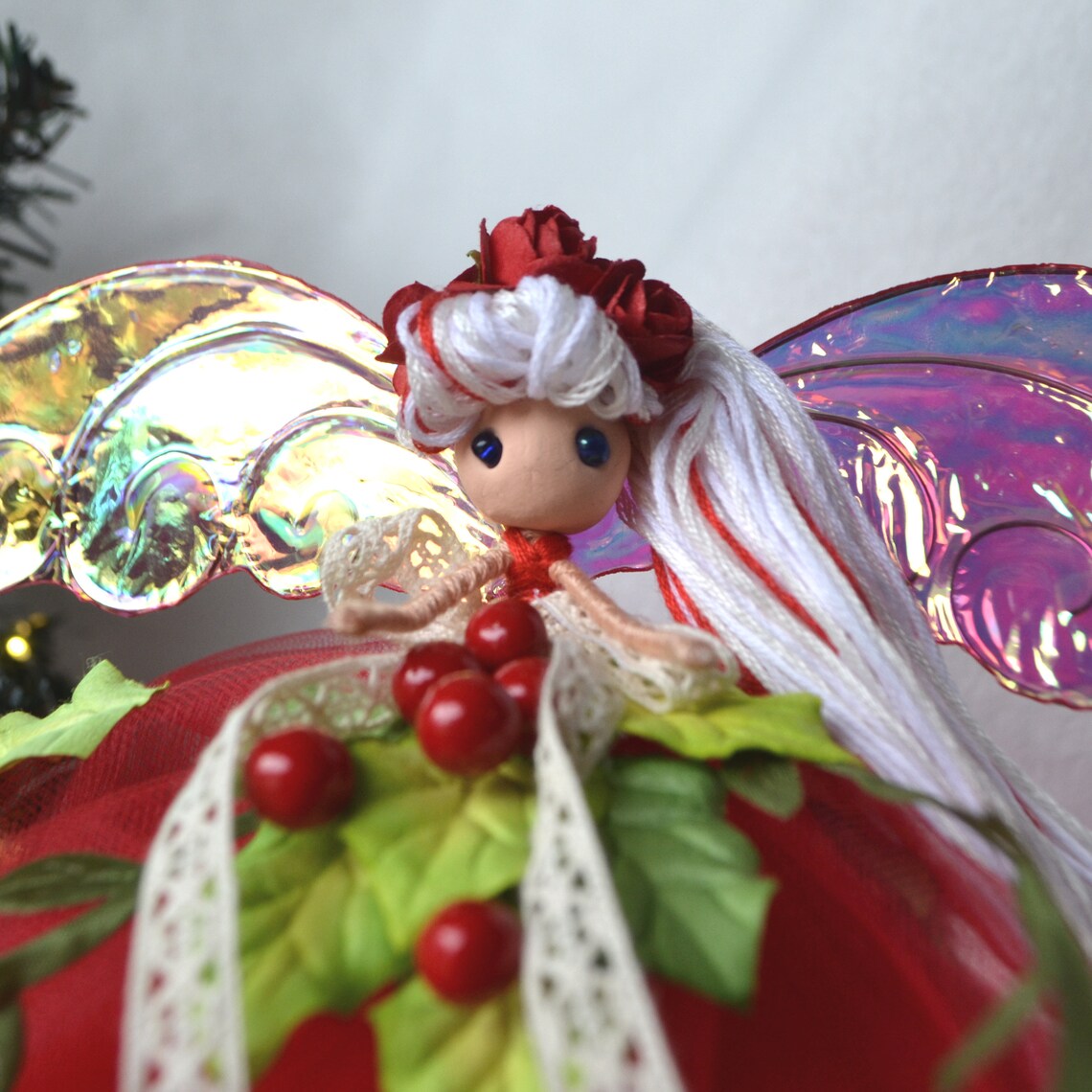Pagan Tree Topper Fairy Doll Handmade Fairy Doll Flower Etsy