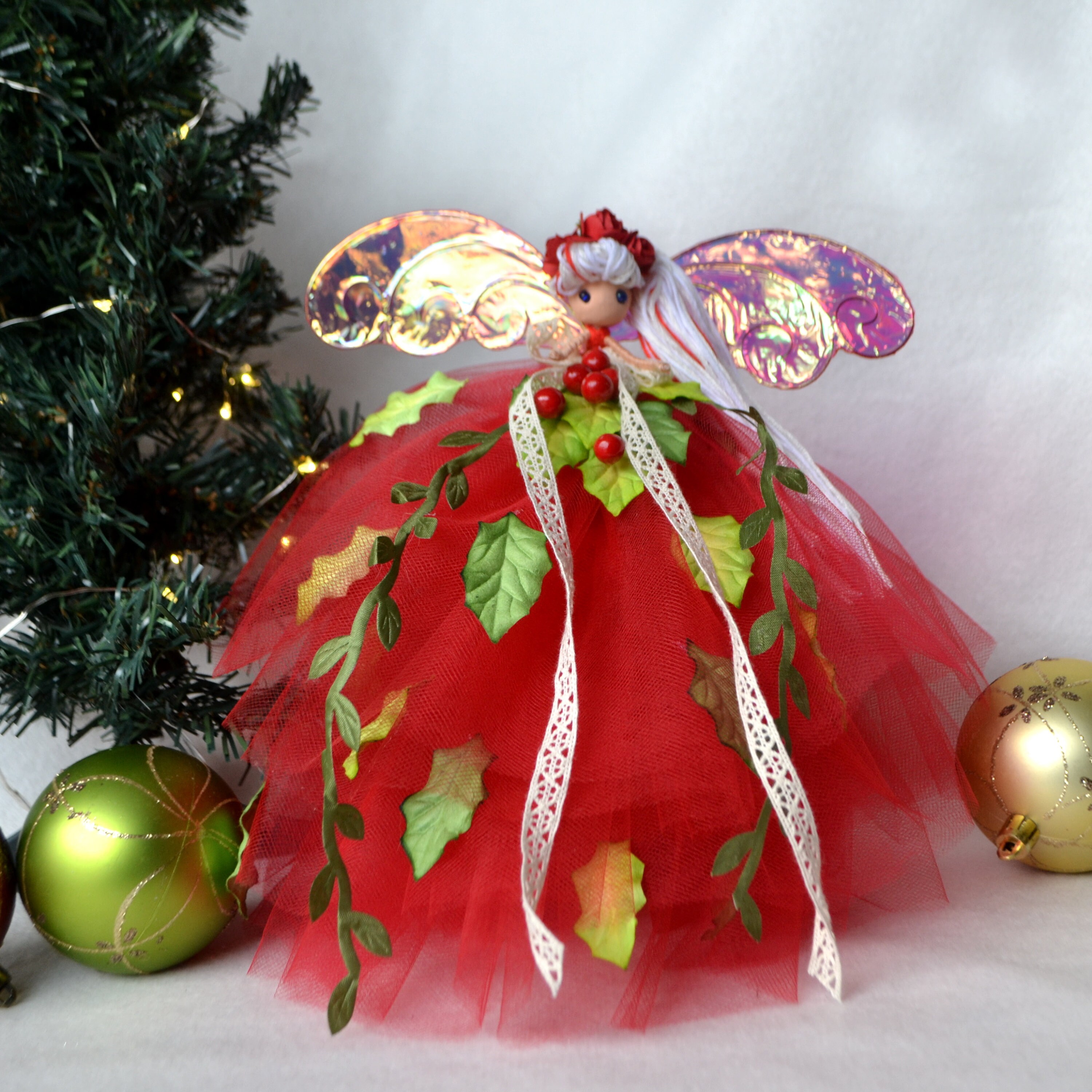 Pagan Tree Topper Fairy Doll Handmade Fairy Doll Flower Etsy