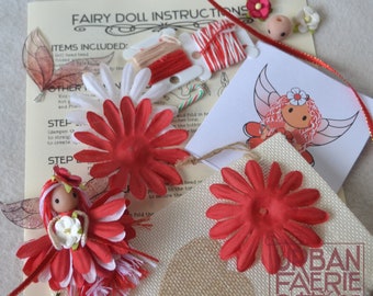 Christmas Fairy Doll Craft Kit: DIY Candy Cane Ornament