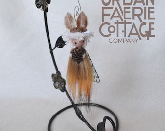 Boy Moth fairy doll, mini moth fairy, handmade doll, Flower fairy ornament, Waldorf inspired, bendy doll, Boy pocket fairy gift