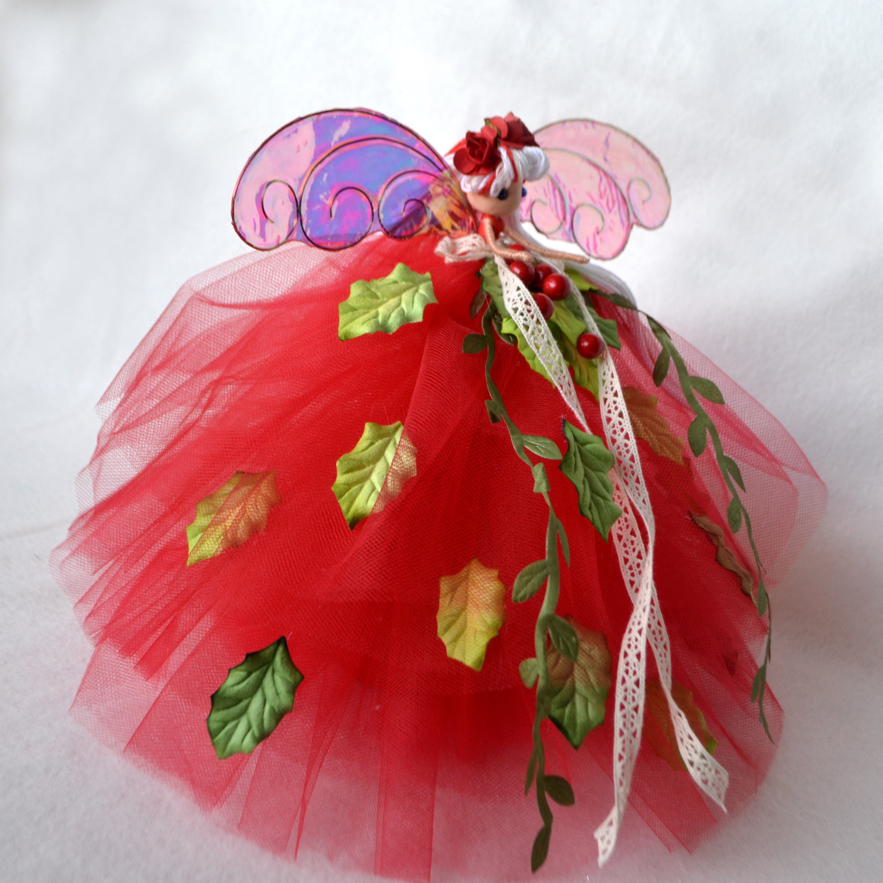 Pagan Tree Topper Fairy Doll Handmade Fairy Doll Flower Etsy Canada