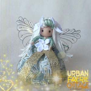 Christmas Fairy Doll, Christmas tree ornament, Flower fairy doll, Flower fairy ornament, mini Yule fairy doll,  Waldorf inspired, Xmas Fairy