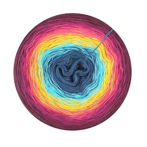 Gradient cake yarn, Ragnar, 12, Cotton Acrylic, Ombre Cake Yarn