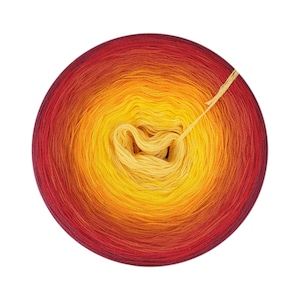 Gradient yarn cake 100% cotton, Magma 125, Ombre Yarn Cake