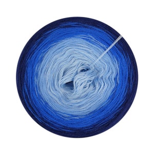 Gradient yarn cake 100% wool, merino extra fine, Vela, 142, Ombre Yarn Cake, Gradient Yarn