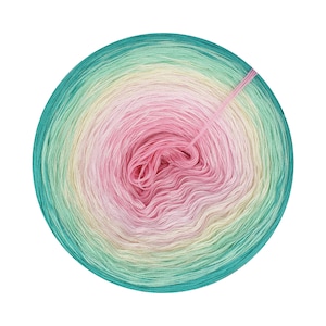 Ombre Yarn, Gradient Yarn Cake, Primavera 172, Cotton Acrylic, Ombre Yarn Cake