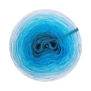 Gradient yarn cake 100% cotton, Water 190, Ombre Yarn Cake