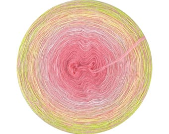 Ombre yarn cake 100% wool plus yarn with alpaca, merino extra fine, Caph 416+, Gradient Yarn Cake for ombre shawls