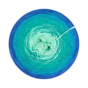Ombre yarn cake 100% viscose, Rockridge 346, gradient yarn cake
