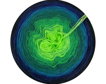 Ombre yarn cake 100% wool, merino extra fine, Hadar 305, Gradient Yarn Cake, Gradient Yarn