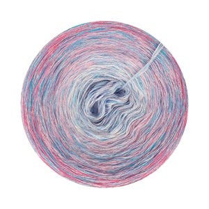 Gradient yarn cake cotton with metallic thread, Vallanes 173, Ombre Yarn Cake with Shimmer, Gradient Yarn