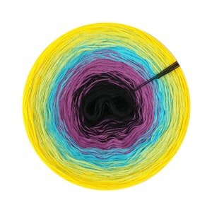 Gradient yarn cake, Malika 136, Cotton Acrylic, Ombre Yarn Cake