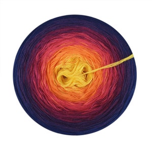 Gradient yarn cake, Cecilia, 09, Cotton Acrylic, Ombre Yarn Cake