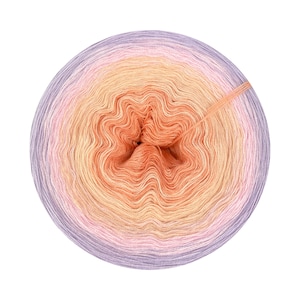 Ombre Yarn Cake, Peachy 313, Cotton Acrylic, Gradient Yarn Cake