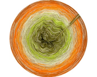 Gradient yarn cake cotton with metallic thread, Atacama 292+, Ombre Yarn Cake, Gradient Yarn