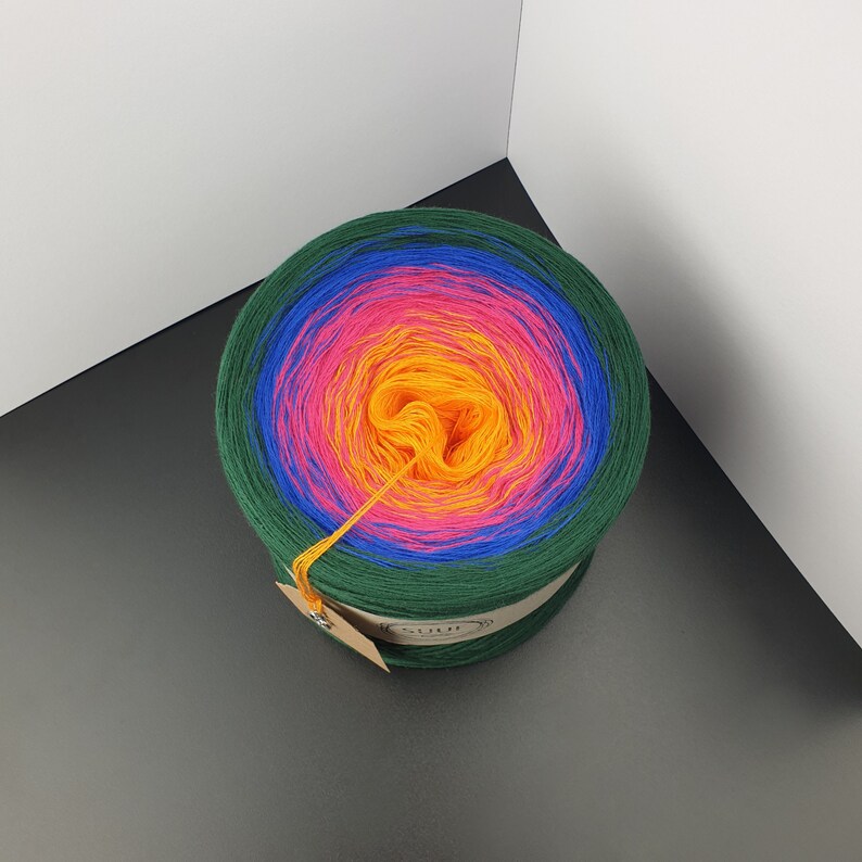 Gradient yarn cake 100 cotton Maduraj 90 Ombre Yarn Cake Etsy