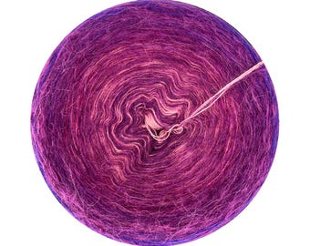 Ombre yarn cake 100% wool plus yarn with alpaca, merino extra fine, Hamal 426+, Gradient Yarn Cake for ombre shawls