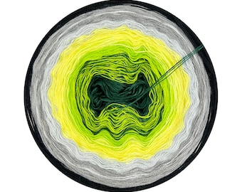Ombre yarn cake 100% viscose, San Andreas 389, gradient yarn cake