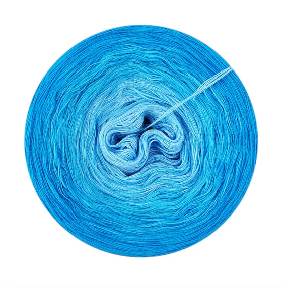 Gradient yarn cake 100% cotton, Blue Lagoon, 64, Ombre Yarn Cake, Gradient Yarn