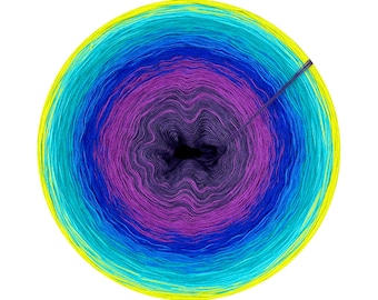 Gradient Yarn Cake, Zubair 397, Cotton Acrylic, Ombre Yarn Cake, skein for knitting and crochet