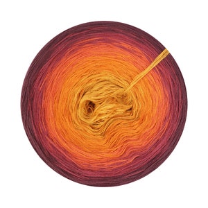 Gradient yarn cake 100% cotton, Wood 191, Ombre Yarn Cake