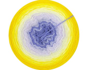 Ombre Yarn with Modal, Gradient Yarn Cake, Pirol 384, Modal Acrylic, Ombre Yarn Cake