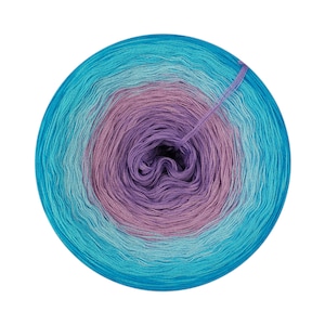 Gradient yarn cake 100% cotton, Cracatau, 66, Ombre Yarn Cake, Gradient Yarn image 1