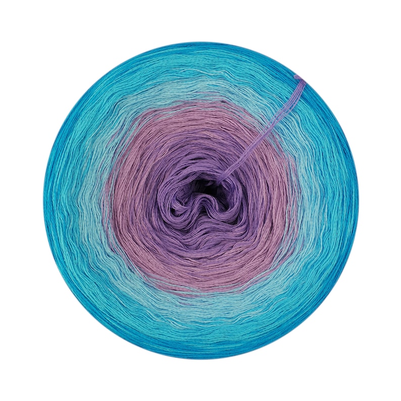 Gradient yarn cake 100% cotton, Cracatau, 66, Ombre Yarn Cake, Gradient Yarn image 1