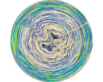 Ombre yarn cake 100% viscose, Waldo 390, gradient yarn cake