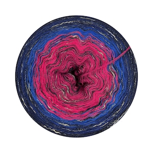 Ombre yarn cake 100% cotton + yarn with mohair and nubs, Mauna Kea 295+, Gradient Yarn Skein
