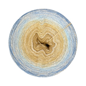 Gradient yarn cake cotton with metallic thread, Rovaniemi 255+, Ombre Yarn Cake with Shimmer, Gradient Yarn