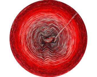 Ombre yarn cake 100% wool plus yarn with mohair, merino extra fine, Puppis 421+, Gradient Yarn Cake for ombre shawls