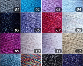 Gradient Yarn Cake with Shimmer // Compose your own yarn cake with Glitter // Choose your colors // Cotton Acrylic, Ombre Yarn Cake