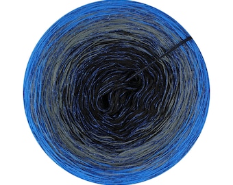 Gradient Yarn Cake with Glitter, Agape 177+, Ombre Yarn with Metallic Thread, yarn with shimmer gloss