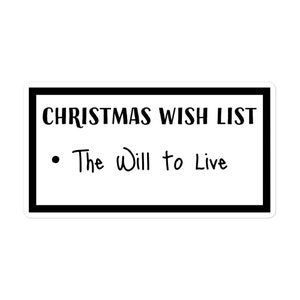 Christmas Wish List - Sticker ohne Blasen