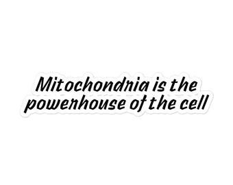 Sticker Mitochondria is the Powerhouse - bubbelvrij vinyl