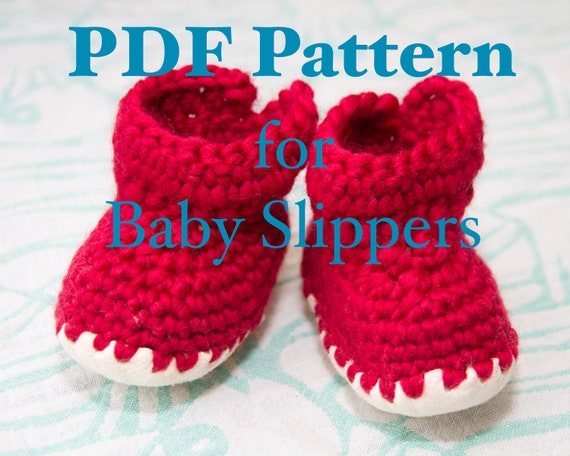Crochet Pattern for Baby Slippers, PDF Download Pattern, Baby