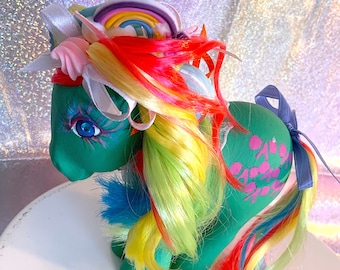 Rainbow Brazil Bowtie Custom Pony