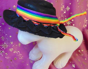 Black Leather Pony Hat!