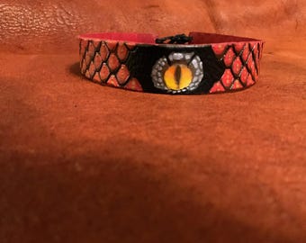 Hand-painted dragon eye hat band