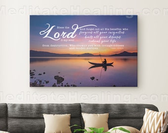 Christian Canvas Art & Tapestry | Christian Blanket | Christian Shower Curtain | Christian gifts | Psalm 103:2-4