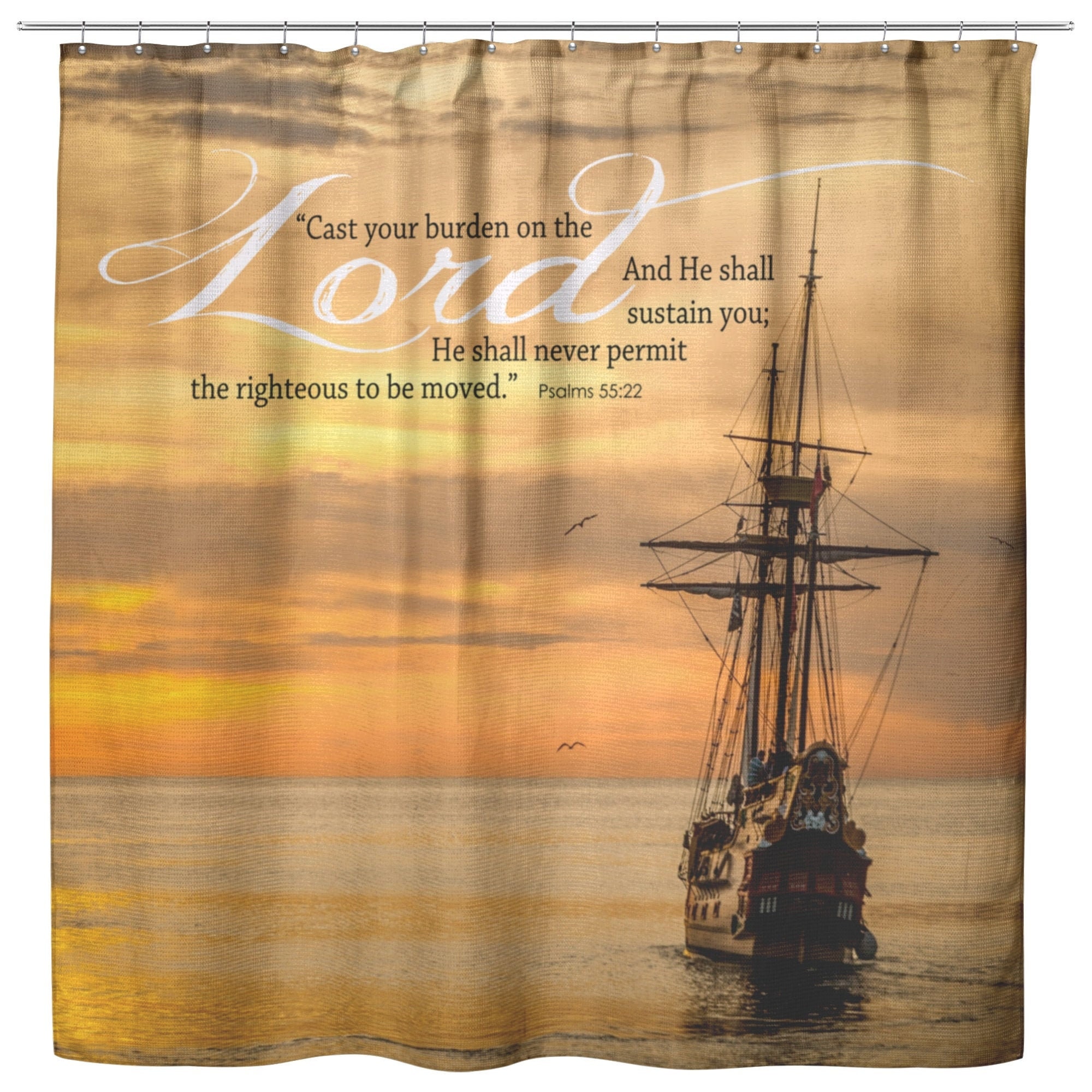 Premium Oxford Fabric Shower Curtain Bible Verses Designs Etsy