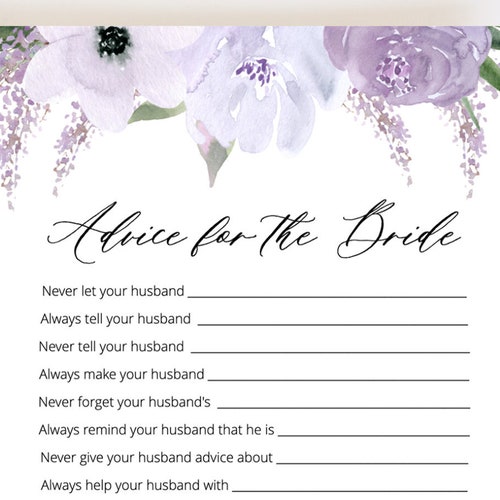 Lillian Bridal Shower Games Bundle Lavender Purple Bridal - Etsy