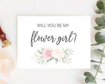 Printable Will You Be My Flower Girl Card, Printable Flower Girl ...