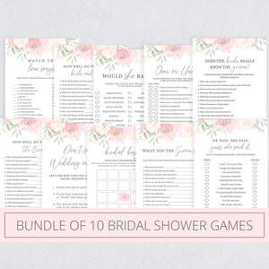 Alena - Bridal Shower Games Bundle Bridal Shower Games Printable Bundle of 10 Instant Download