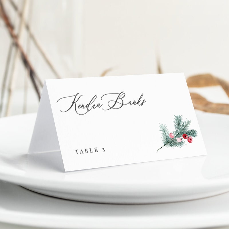 Winter Place Cards - Etsy