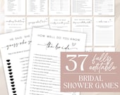 Bridal Shower Game Bundle, Minimalist Bridal Shower Games, Modern Bridal Shower Games Pack, Fully Editable Download - Myla