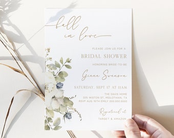 EDITABLE Boho Fall Bridal Shower Invitation Template, Bohemian Bridal Shower Invite, Boho Bridal Shower, Template Instant Download - Tess