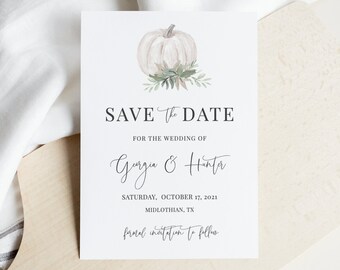 Fall wedding Autumn save the date Wedding Save the Date Formal elegant Save the Date Pumpkin Frame Save the date Fall save the date